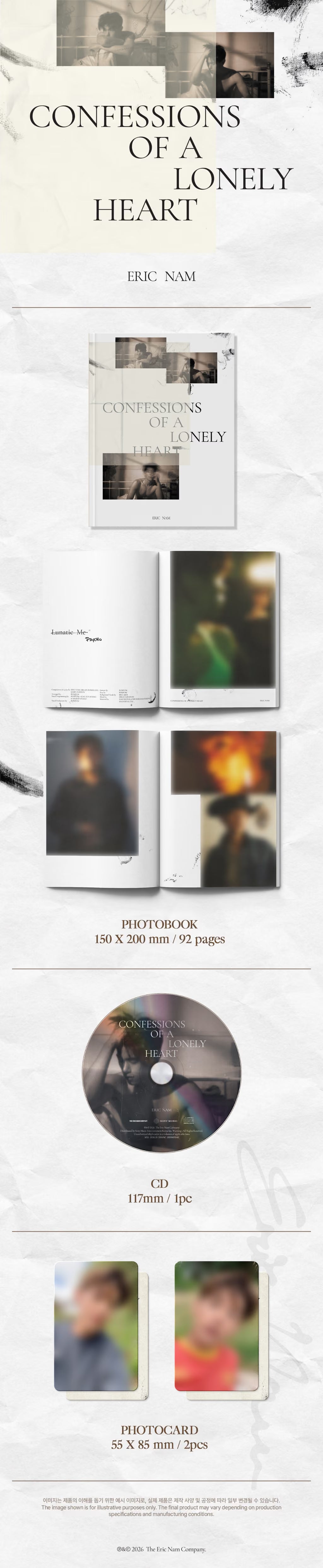 (PRE-ORDER) ERIC NAM - CONFESSIONS OF A LONELY HEART