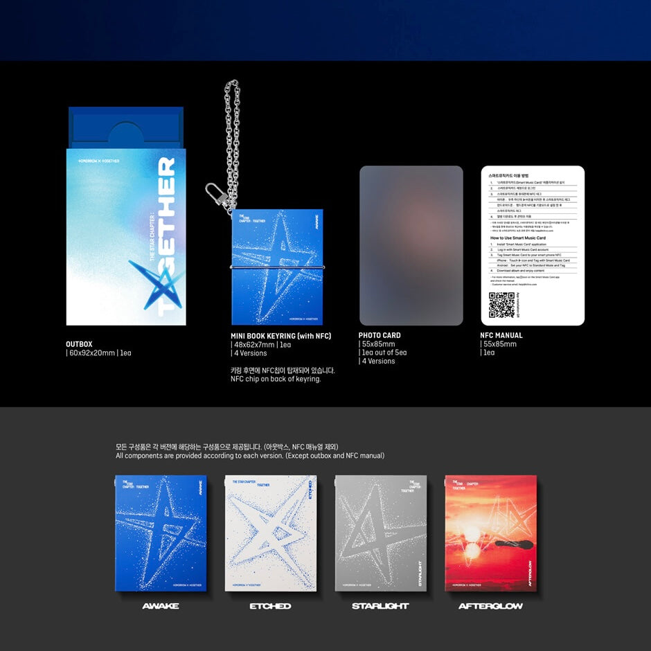 TOMORROW X TOGETHER (TXT) - THE STAR CHAPTER: TOGETHER (MINI BOOK KEYRING VER.) (4 VERSIONS) RANDOM - LightUpK