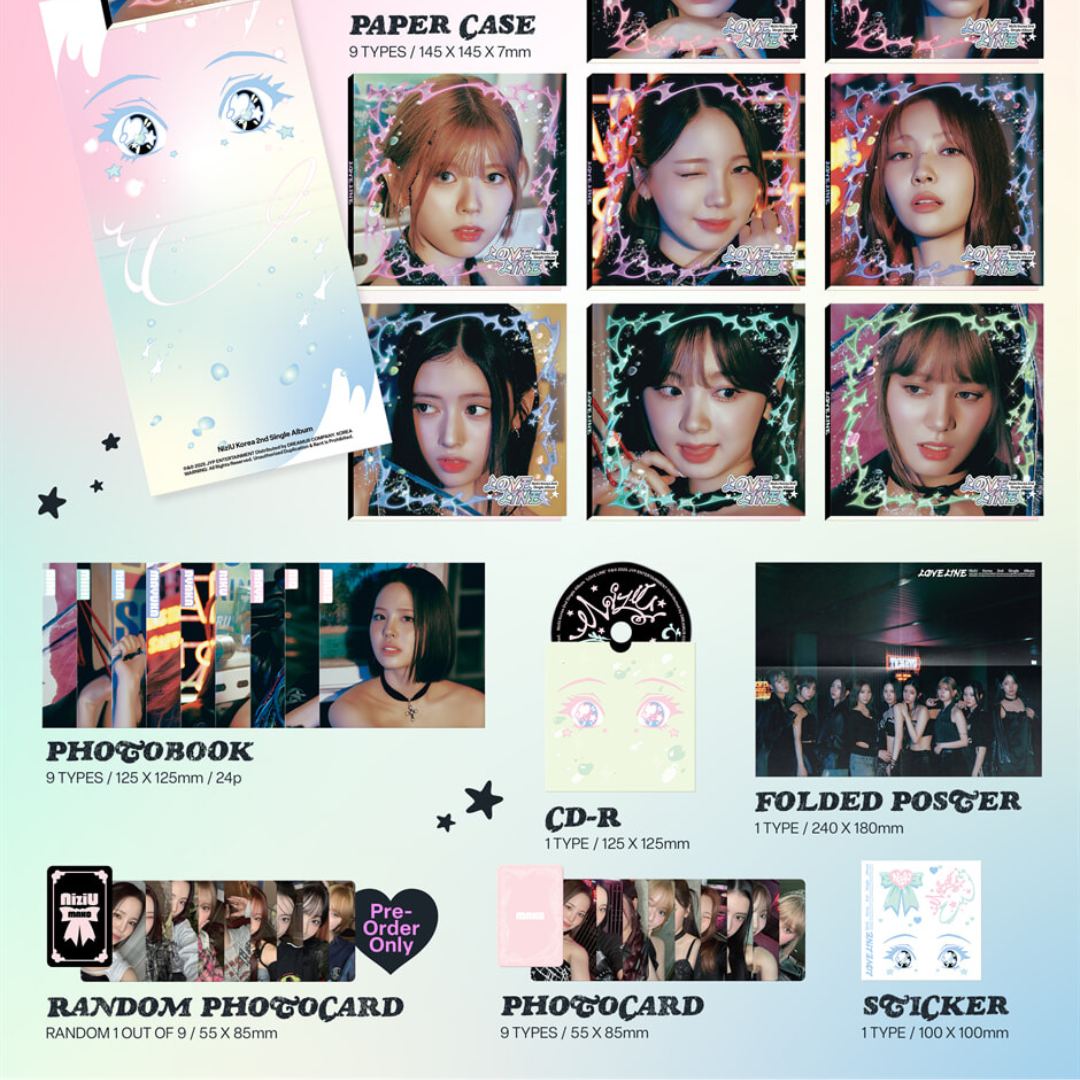 NIZIU - LOVE LINE (DIGIPACK) (9 VERSIONS) - LightUpK