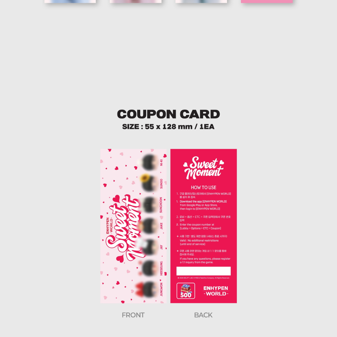 (PRE-ORDER) ENHYPEN - WORLD COUPON CARD COLLECTION (2 VERSIONS)