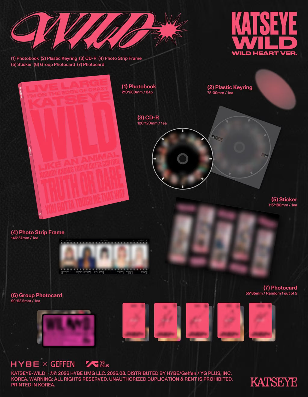 (PRE-ORDER) KATSEYE - WILD (2 VERSIONS) RANDOM