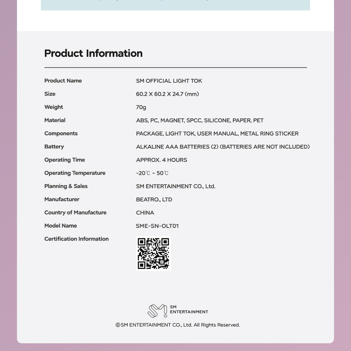 (PRE-ORDER) SHINEE - OFFICIAL LIGHT TOK - LightUpK