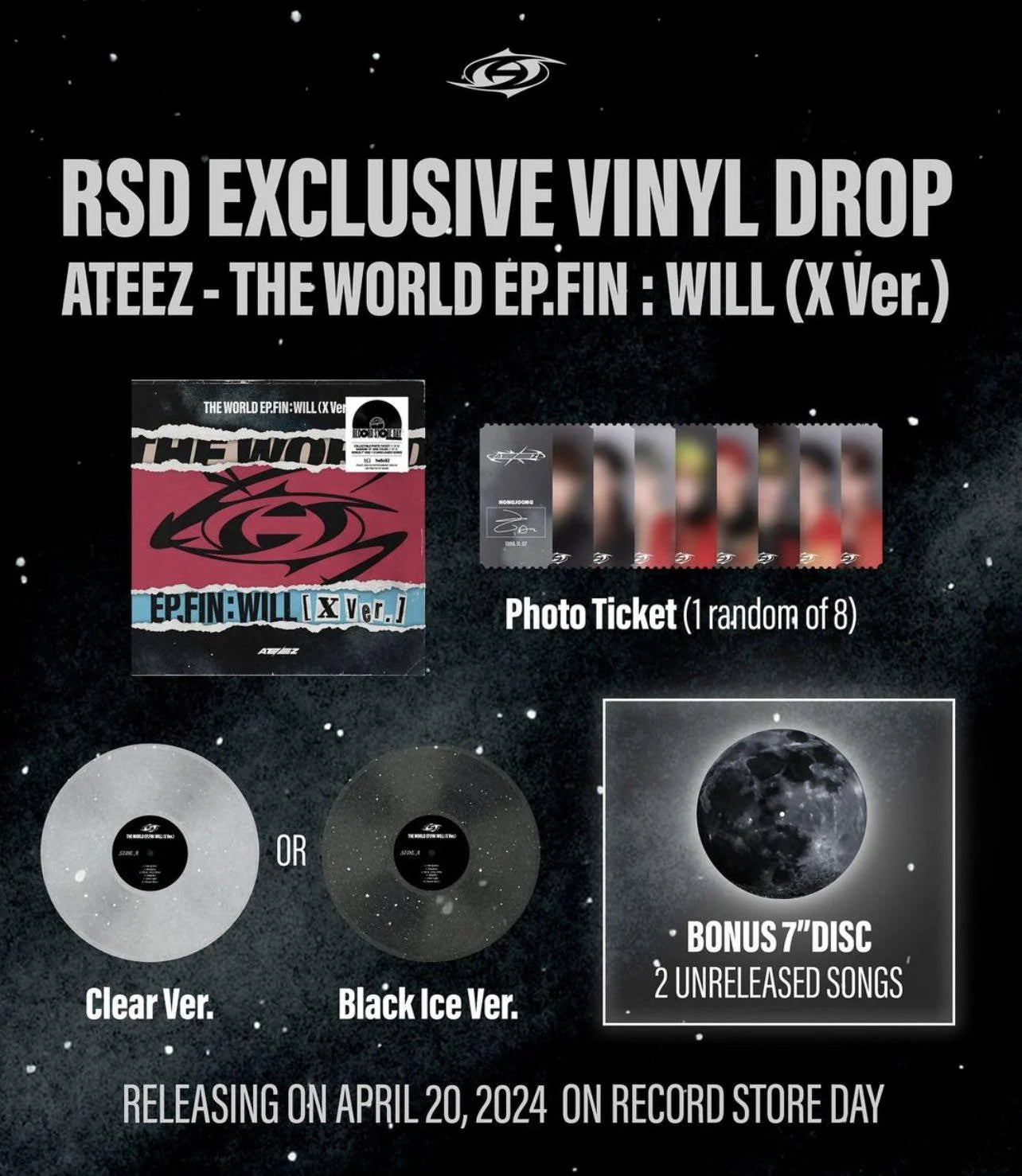 ATEEZ - THE WORLD EP.FIN : WILL (LIMITED GATEFOLD EXCLUSIVE VINYL) RECORD STORE DAY VER. - LightUpK