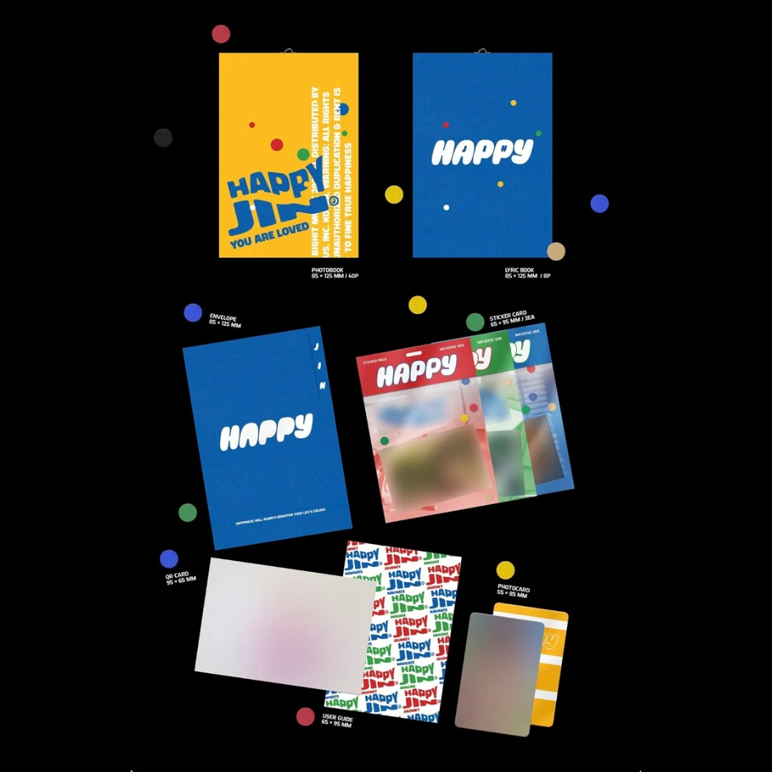 JIN (BTS) - HAPPY (WEVERSE ALBUMS VER.) - LightUpK