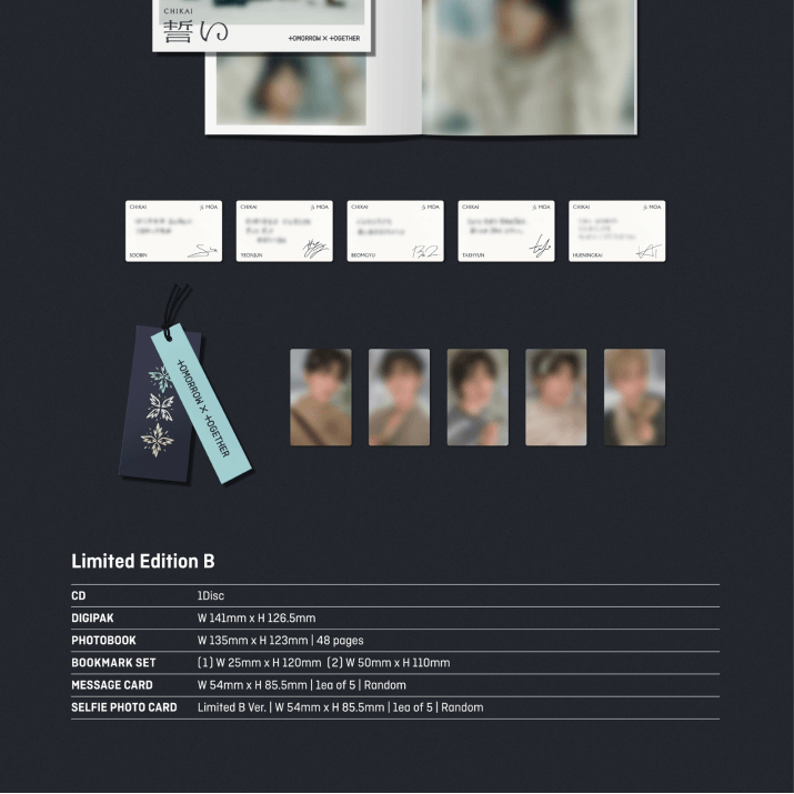 TOMORROW X TOGETHER - CHIKAI (LIMITED VER.) (3 VERSIONS) - LightUpK