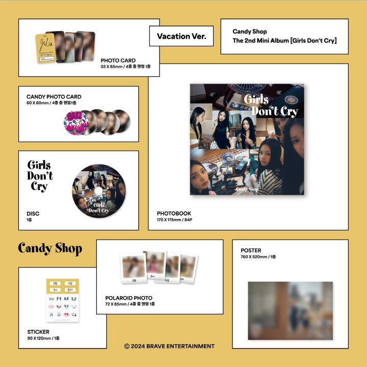 CANDY SHOP - 2ND MINI ALBUM GIRLS DON'T CRY (2 VERSIONS) - LightUpK