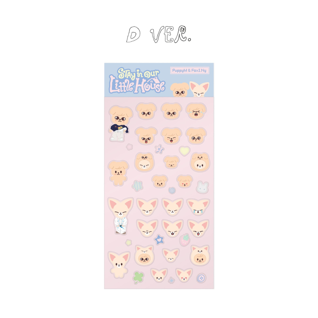 (PRE-ORDER) STRAY KIDS - SKZOO 3D STICKER - STAY IN OUR LITTLE HOUSE (4 VERSIONS) - LightUpK