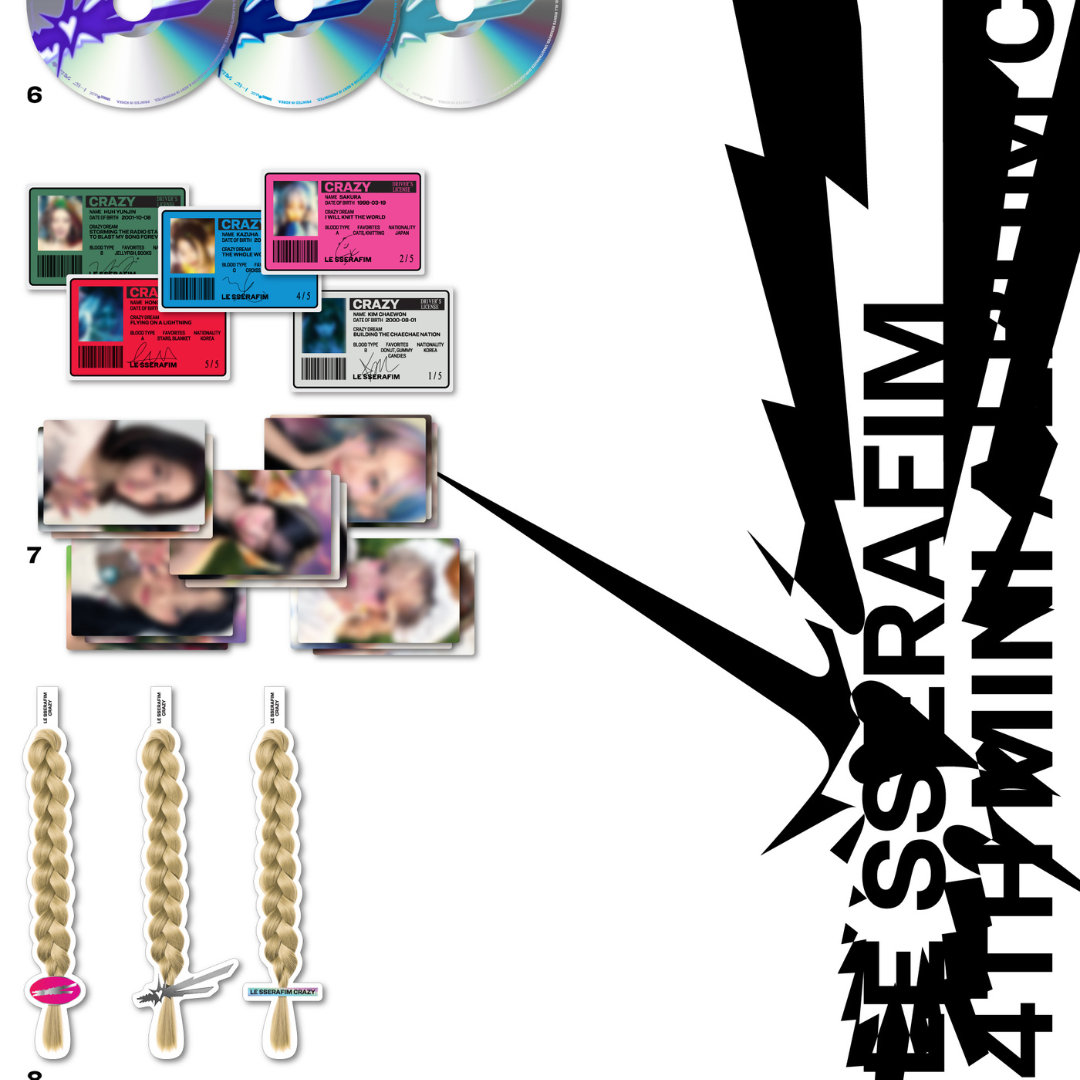 LE SSERAFIM - 4TH MINI ALBUM 'CRAZY' (3 VERSIONS) - LightUpK