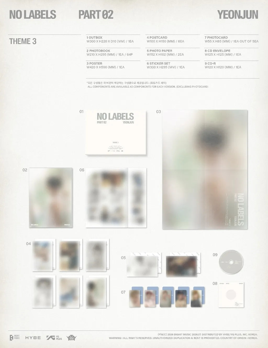YEONJUN (TXT) - NO LABELS: PART 02 (3 VERSIONS)