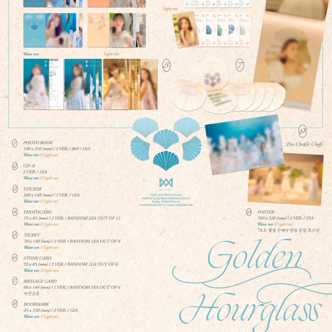 OH MY GIRL - GOLDEN HOURGLASS (9TH MINI ALBUM) (2 VERSIONS) - LightUpK