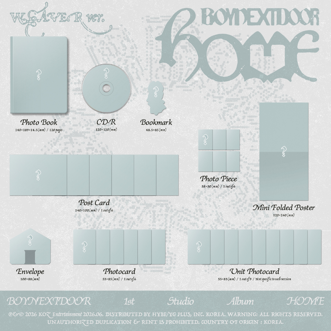 (PRE-ORDER) BOYNEXTDOOR - 1ST STUDIO ALBUM 'HOME' (3 VERSIONS) RANDOM - LightUpK