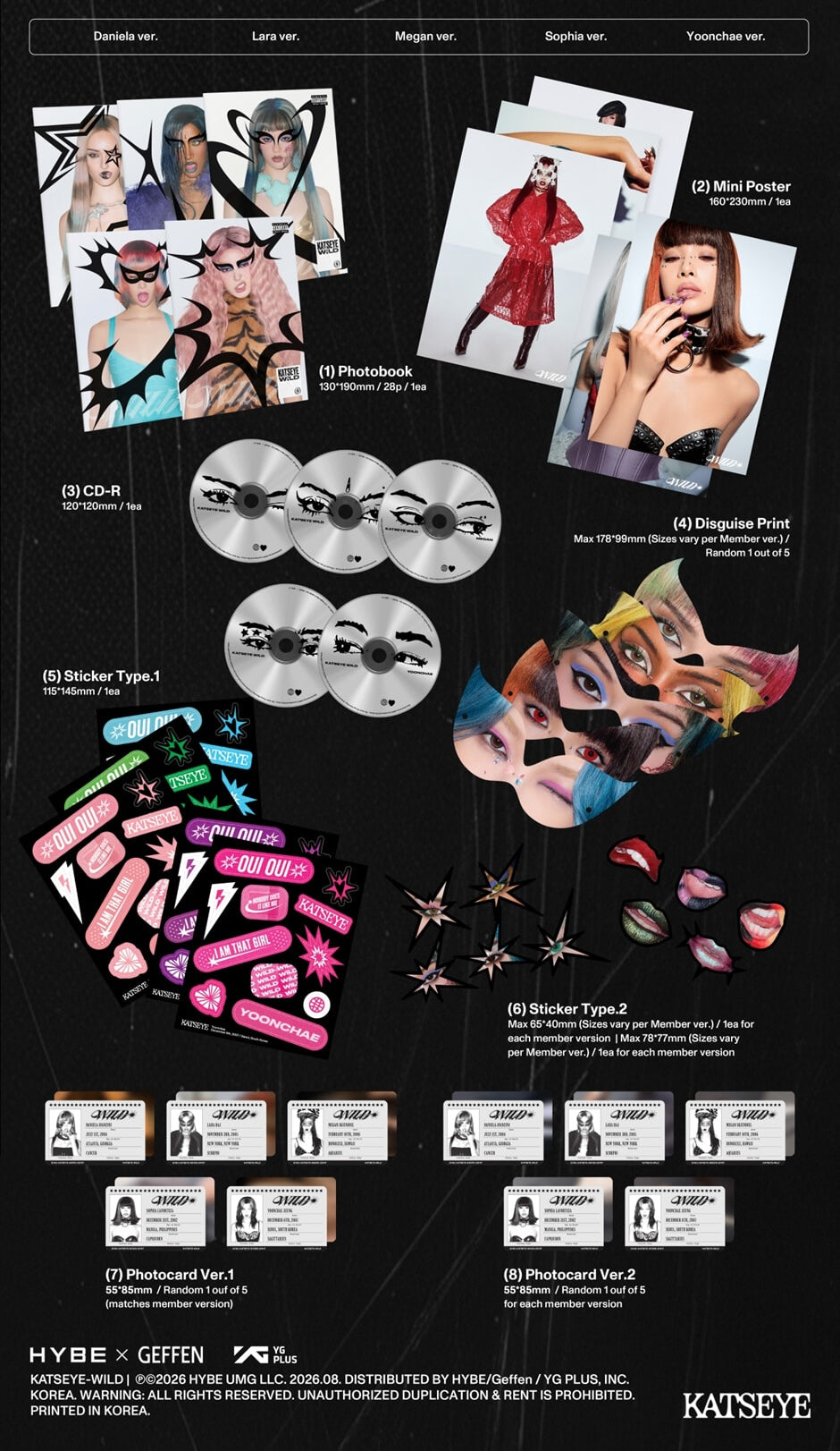 (PRE-ORDER) KATSEYE - WILD (MEMBER VER.) (5 VERSIONS) RANDOM