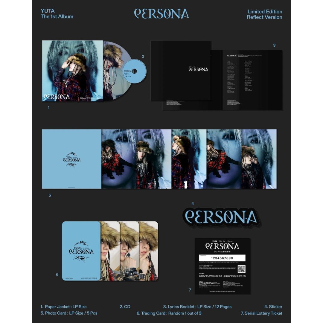 (PRE-ORDER) YUTA (NCT 127) - PERSONA (FIRST PRESS LIMITED EDITION) (B VERSION.) - LightUpK