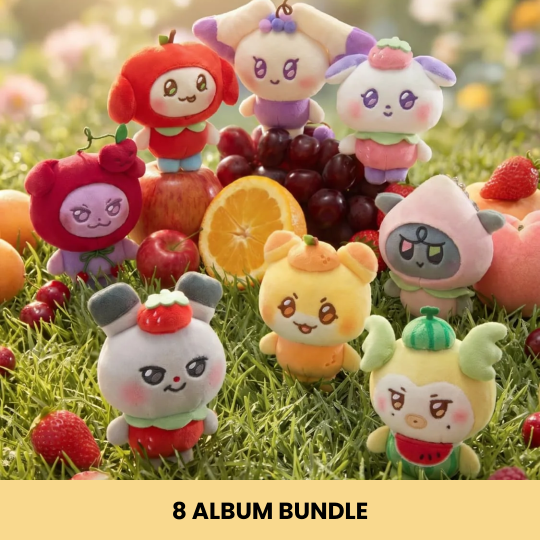 (PRE-ORDER) ATEEZ - MIGHTEEZ FRUIT PLUSH KEYRING BERRY BREEZY FAIRY (8 VERSIONS) BUNDLE
