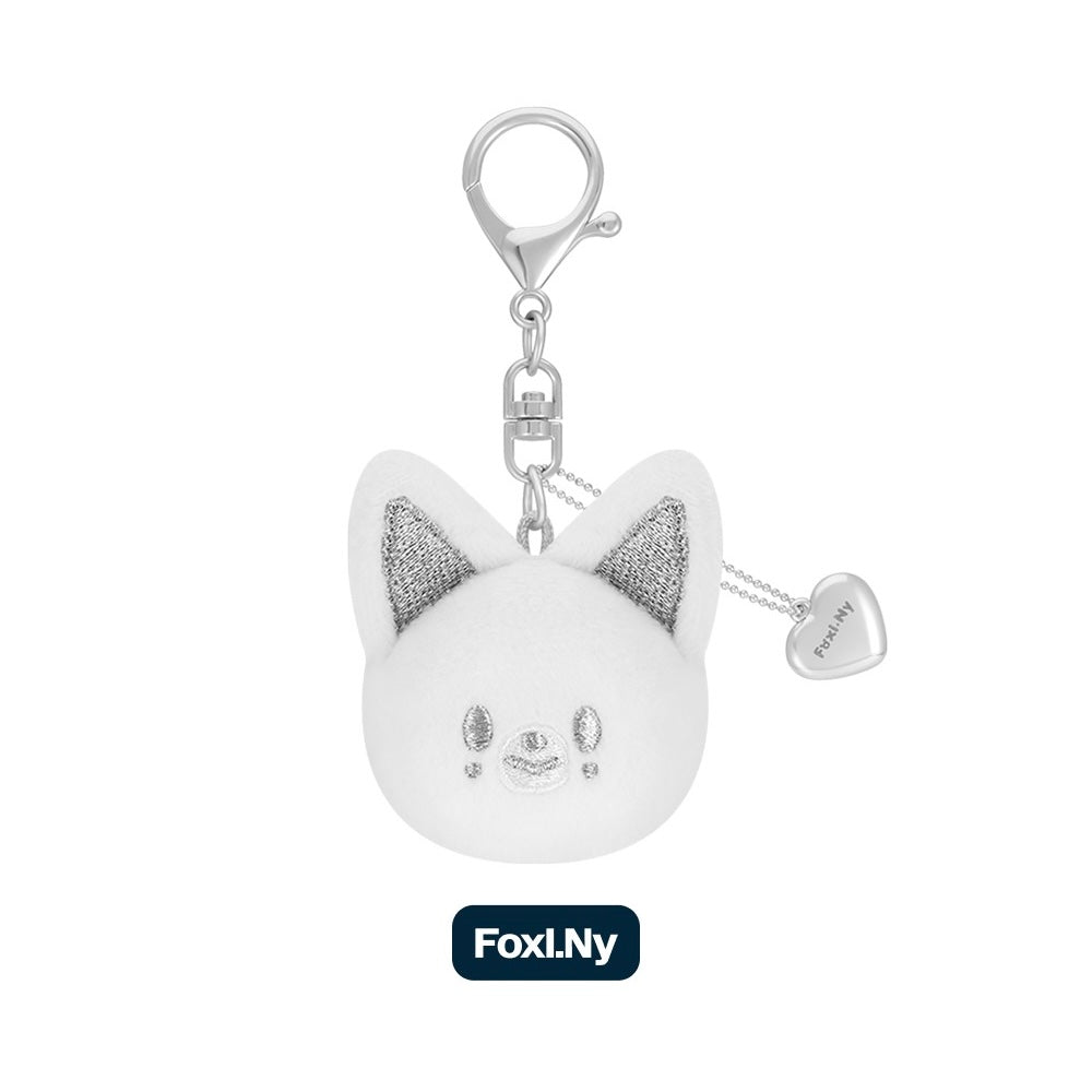 (PRE-ORDER) STRAY KIDS - DOMINATE : CELEBRATE POP-UP STORE MD - SKZOO FACE KEYRING SILVER VER. (8 VERSIONS) - LightUpK