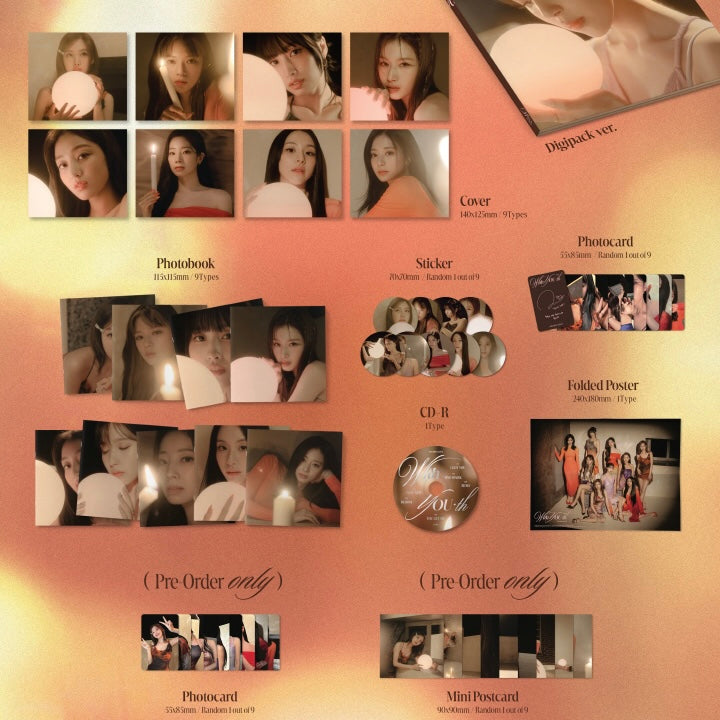 TWICE - WITH YOU-TH (DIGIPACK VER.) (9 VERSIONS) - LightUpK