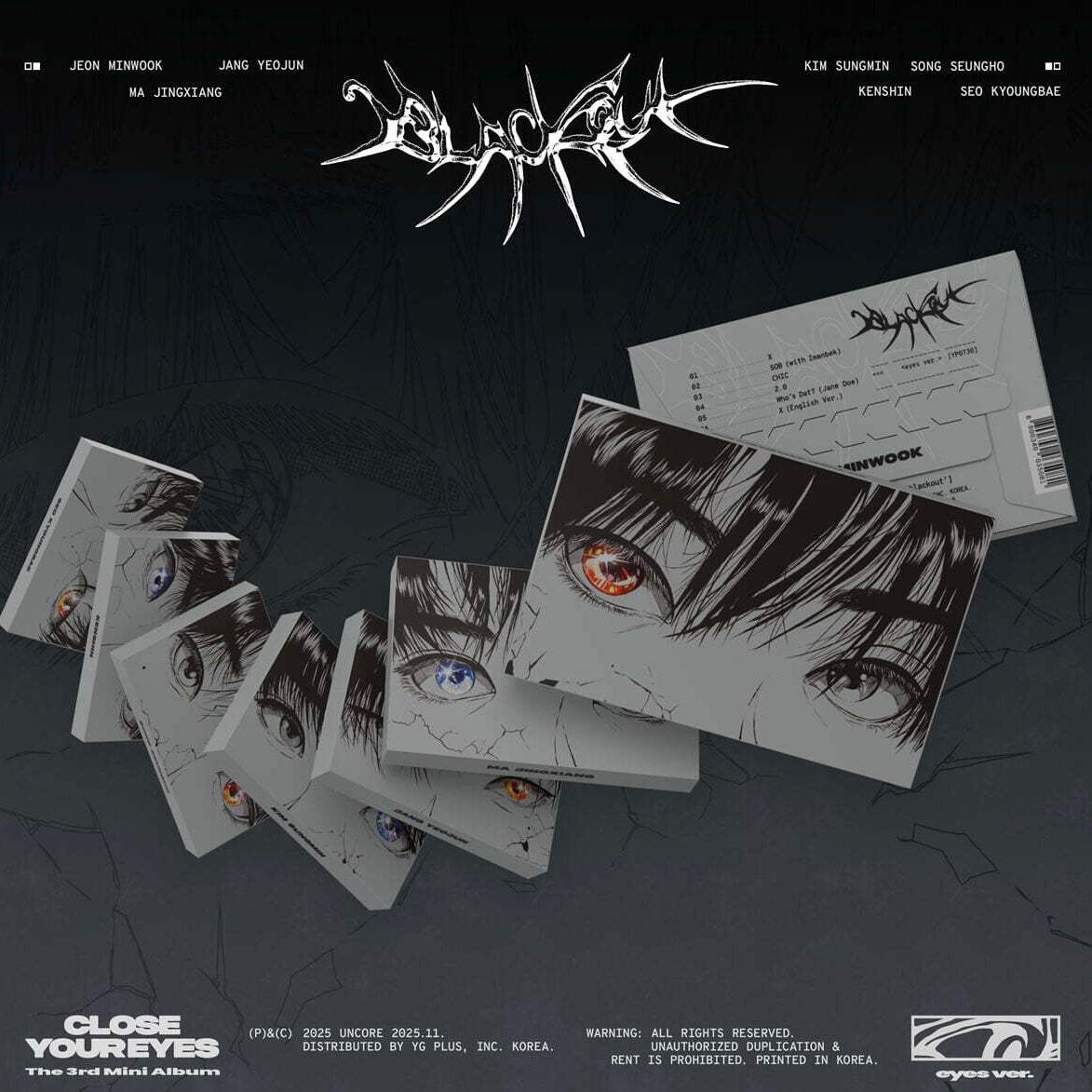 CLOSE YOUR EYES - THE 3RD MINI ALBUM [BLACKOUT] (EYES VER.) (7 VERSION