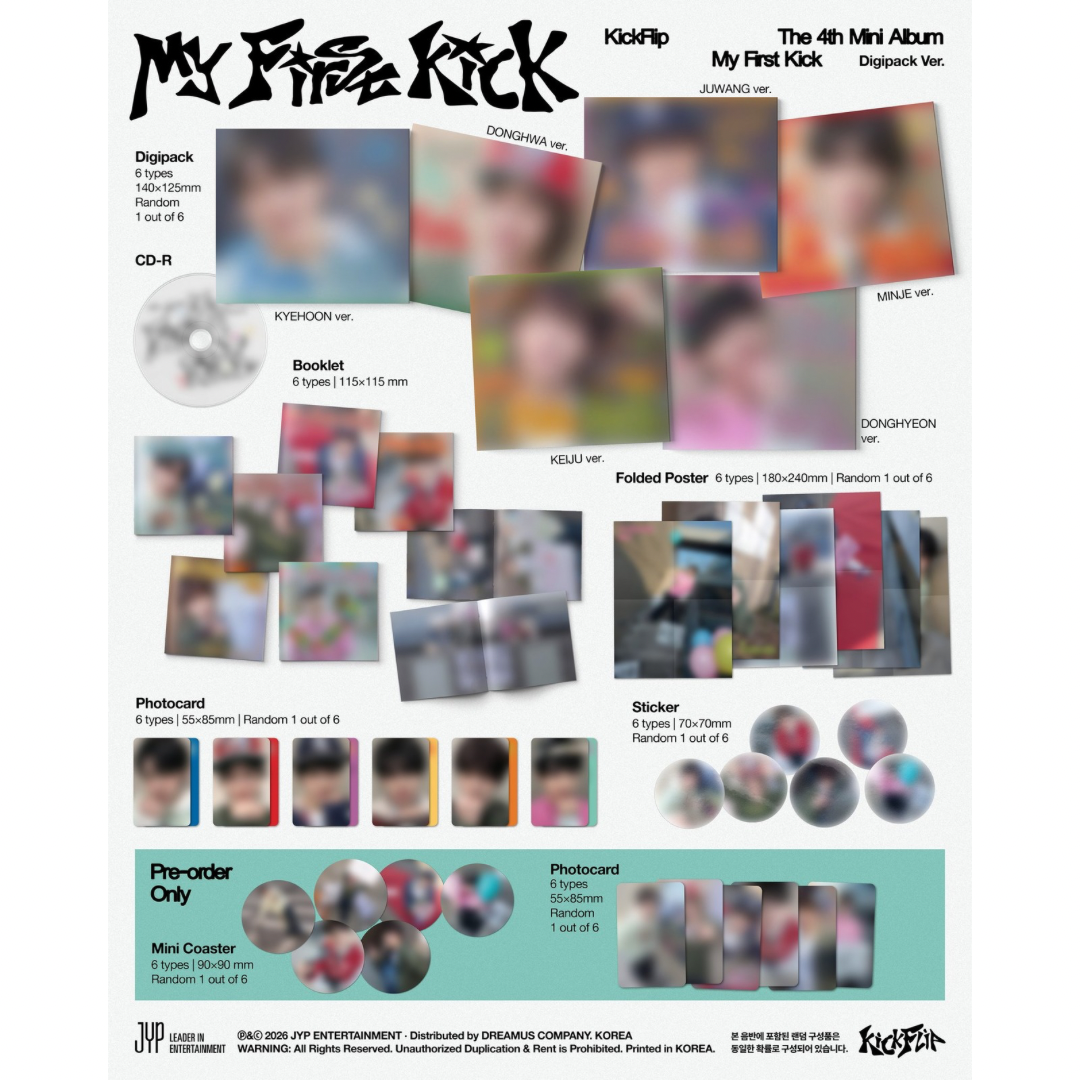 (PRE-ORDER) KICKFLIP - MY FIRST KICK (DIGIPACK VER.) (6 VERSIONS) RANDOM