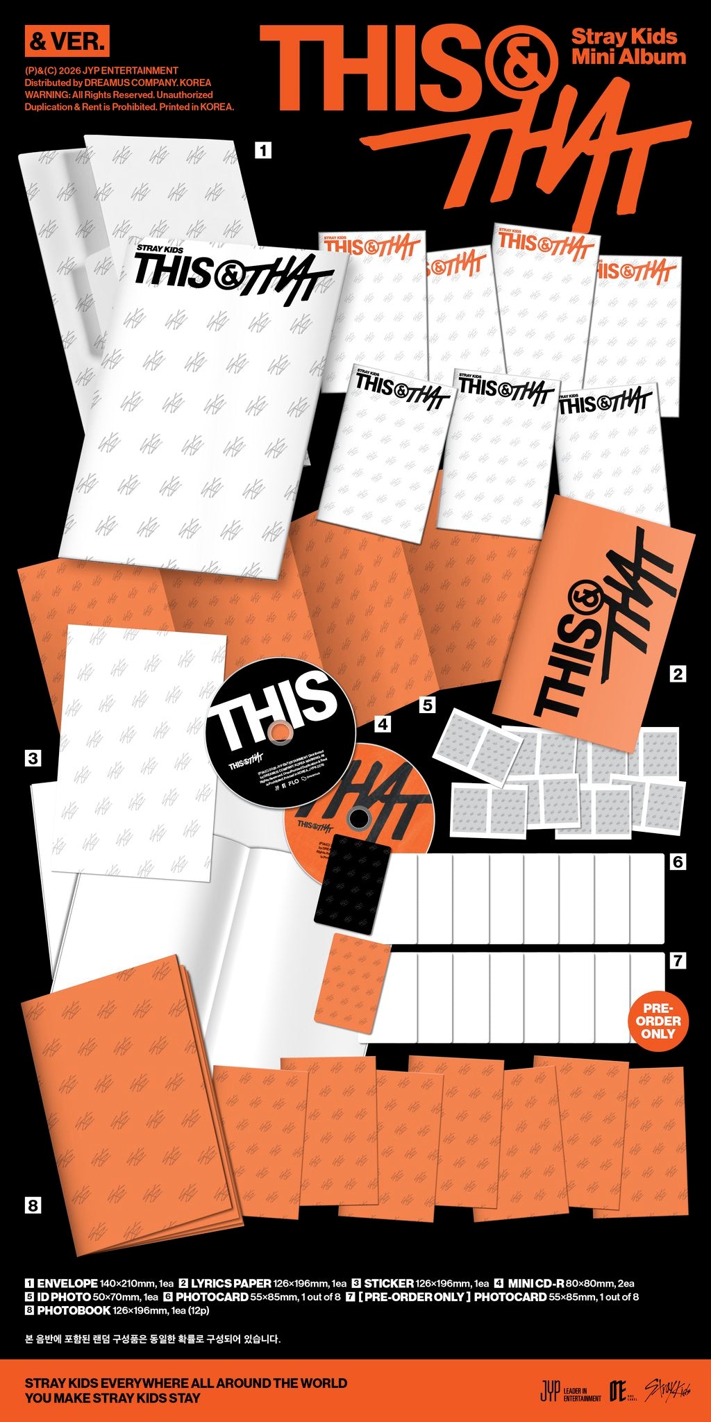 (PRE-ORDER) STRAY KIDS - THIS & THAT (& VER.) (8 VERSIONS) RANDOM