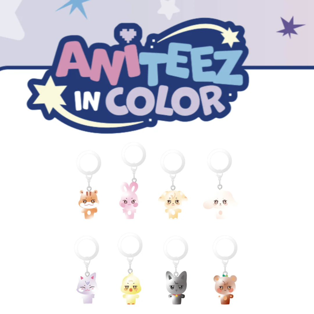 (PRE-ORDER) ATEEZ - 'ANITEEZ IN COLOR' MD - RANDOM CLEAR MASCOT CHARM - LightUpK