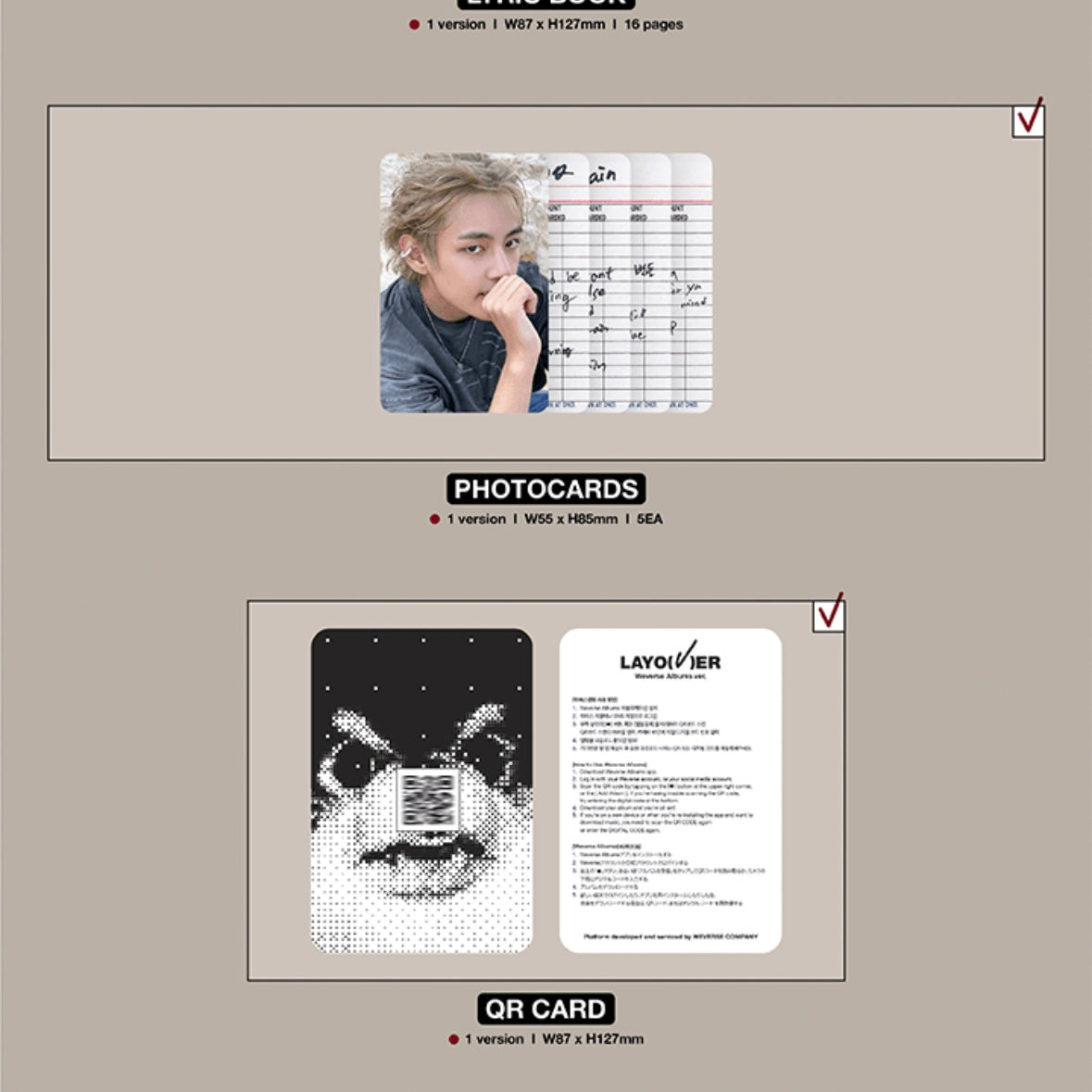 V - LAYOVER (WEVERSE ALBUM VER.) - LightUpK