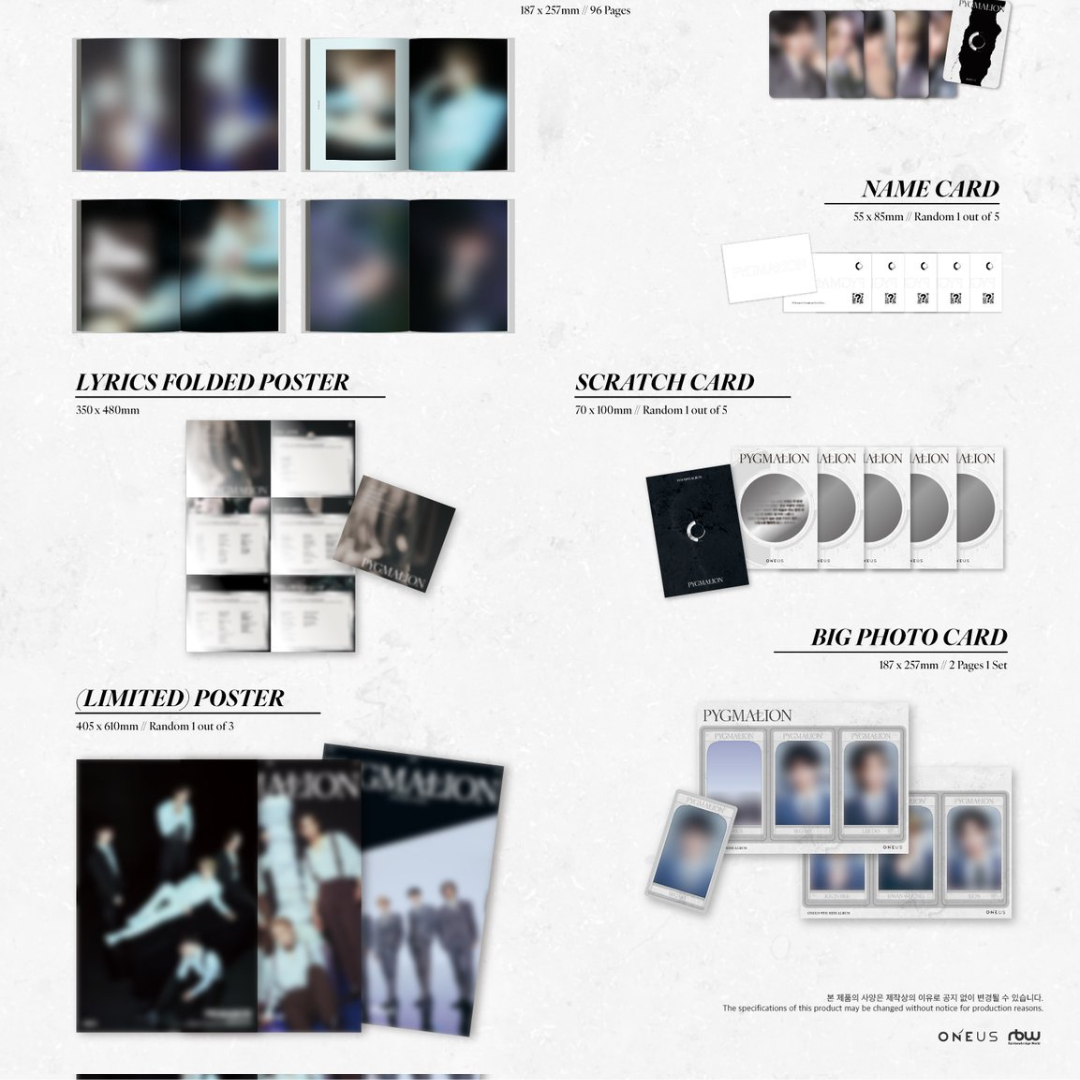 ONEUS - PYGMALION (9TH 미니앨범) MAIN VER. - LightUpK