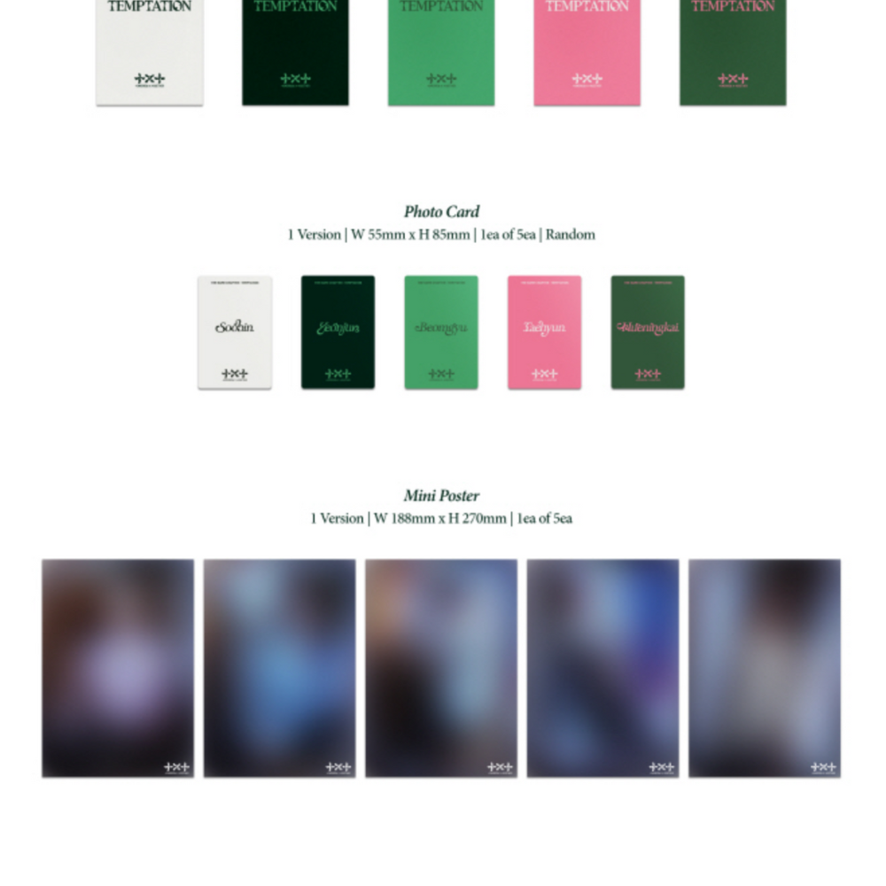 TOMORROW X TOGETHER (TXT) - THE NAME CHAPTER: TEMPTATION (LULLABY VER.) (5 VERSIONS) (RANDOM) - LightUpK