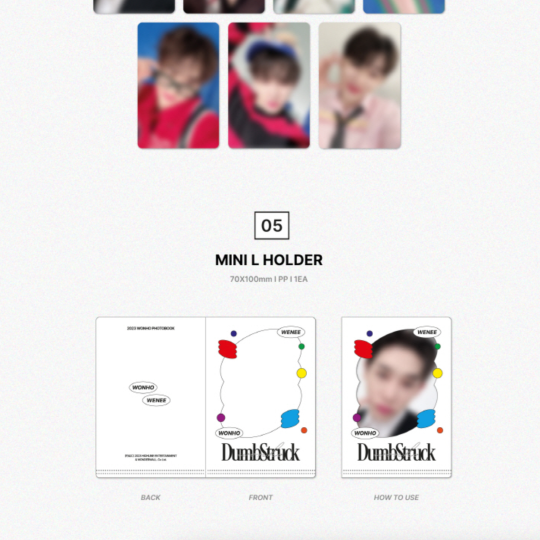 WONHO - 2023 WONHO PHOTOBOOK 'DUMBSTRUCK' (2 VERSIONS) - LightUpK