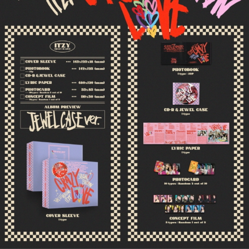 ITZY - ITZY THE 1ST ALBUM CRAZY IN LOVE SPECIAL EDITION (JEWEL CASE VER.) - LightUpK
