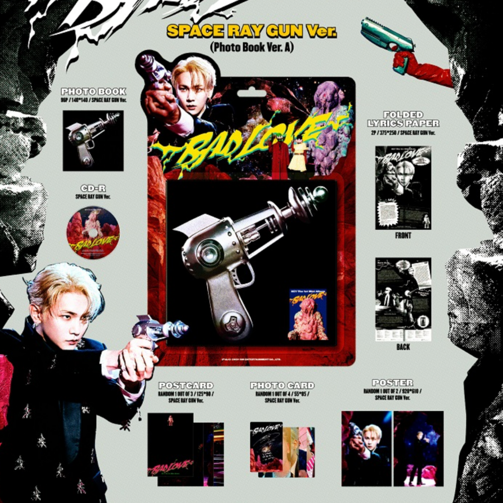 KEY - BAD LOVE (1ST MINI ALBUM) SPACE RAY GUN VER. - LightUpK