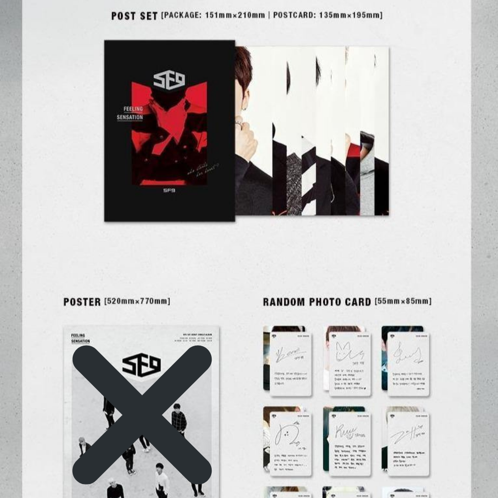 SF9 - BEAT, AND GO TO SLEEP (FEELING SENSATION) (1ST DEBUT SINGLE ALBUM) - LightUpK