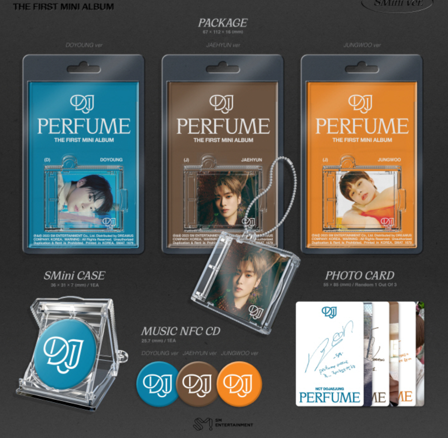 NCT DOJAEJUNG - PERFUME (1ST MINI ALBUM) SMINI VER. (SMART ALBUM) (3 VERSIONS) - LightUpK