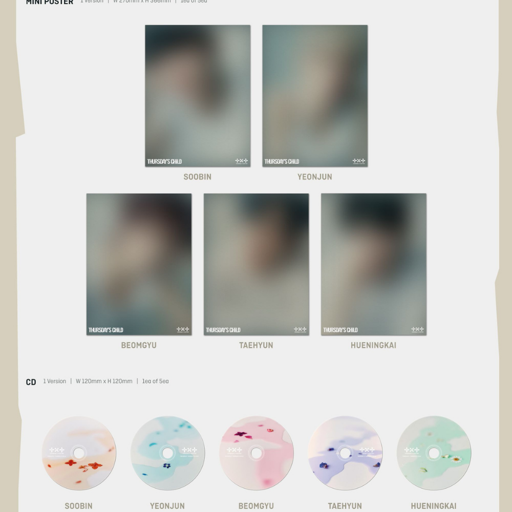 TOMORROW X TOGETHER (TXT) - MINISODE 2: THURSDAY'S CHILD (4TH MINI ALBUM) TEAR VER. (5 VERSIONS) (RANDOM) - LightUpK