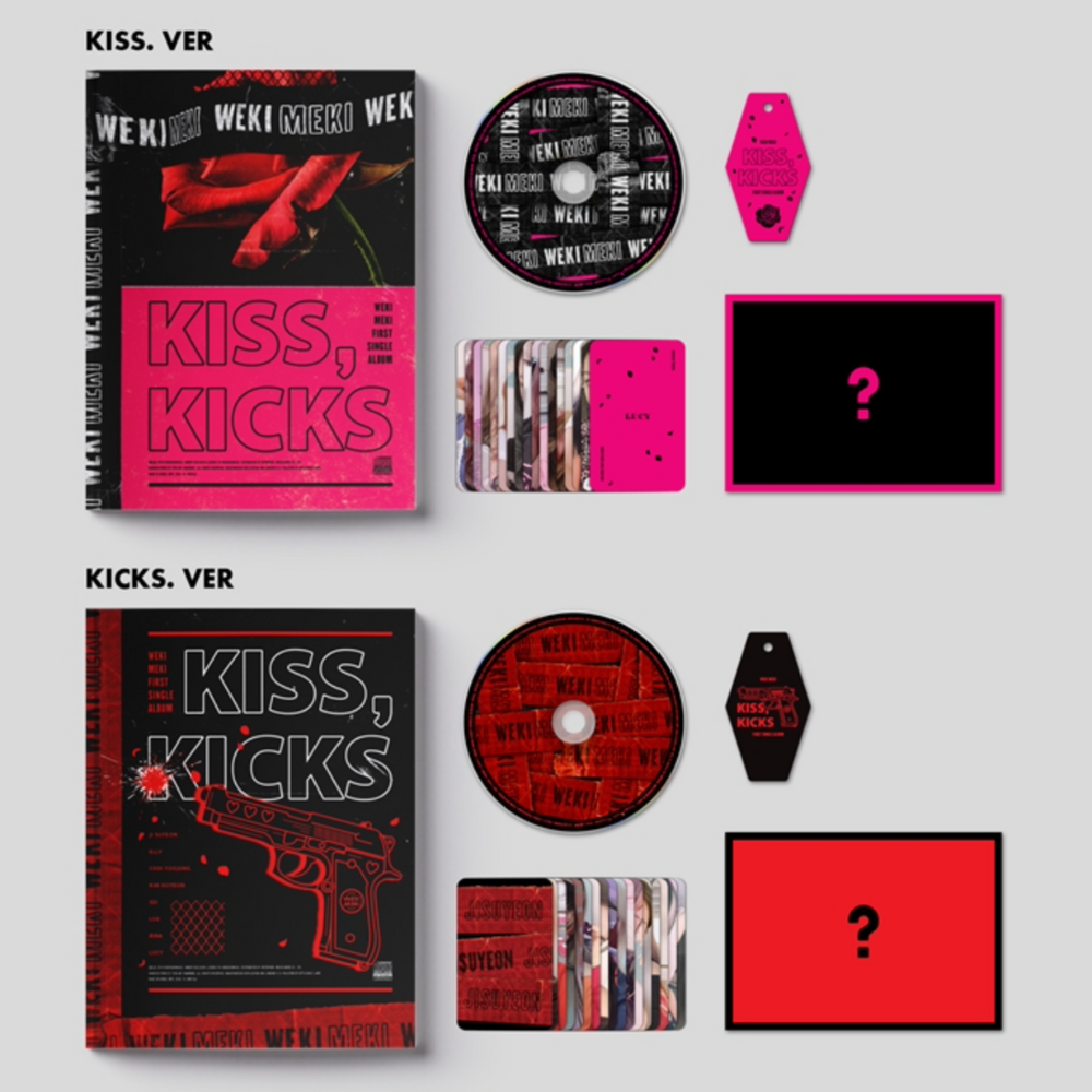 WEKI MEKI - KISS, KICKS (1ST SINGLE ALBUM) (2 VERSIONS) - LightUpK
