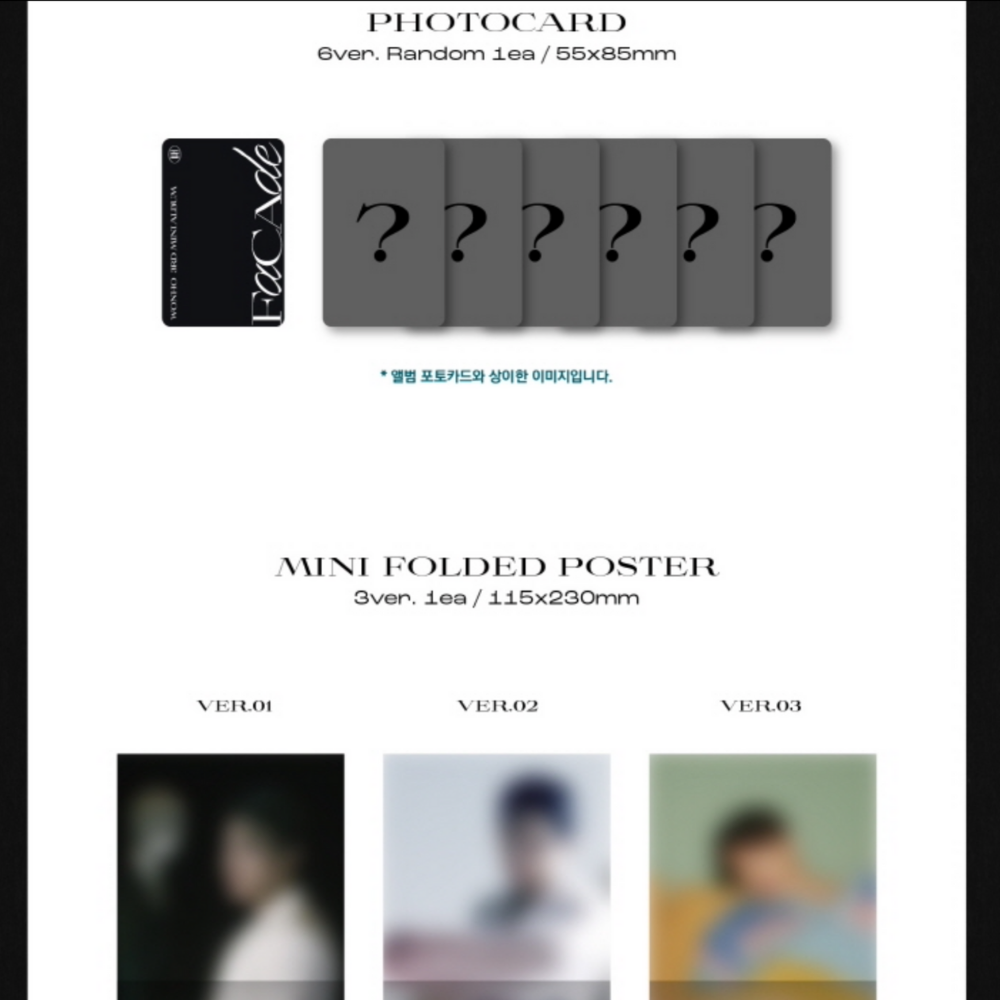 WONHO - FACADE (3RD MINI ALBUM) JEWEL VER. (3 VERSIONS) - LightUpK