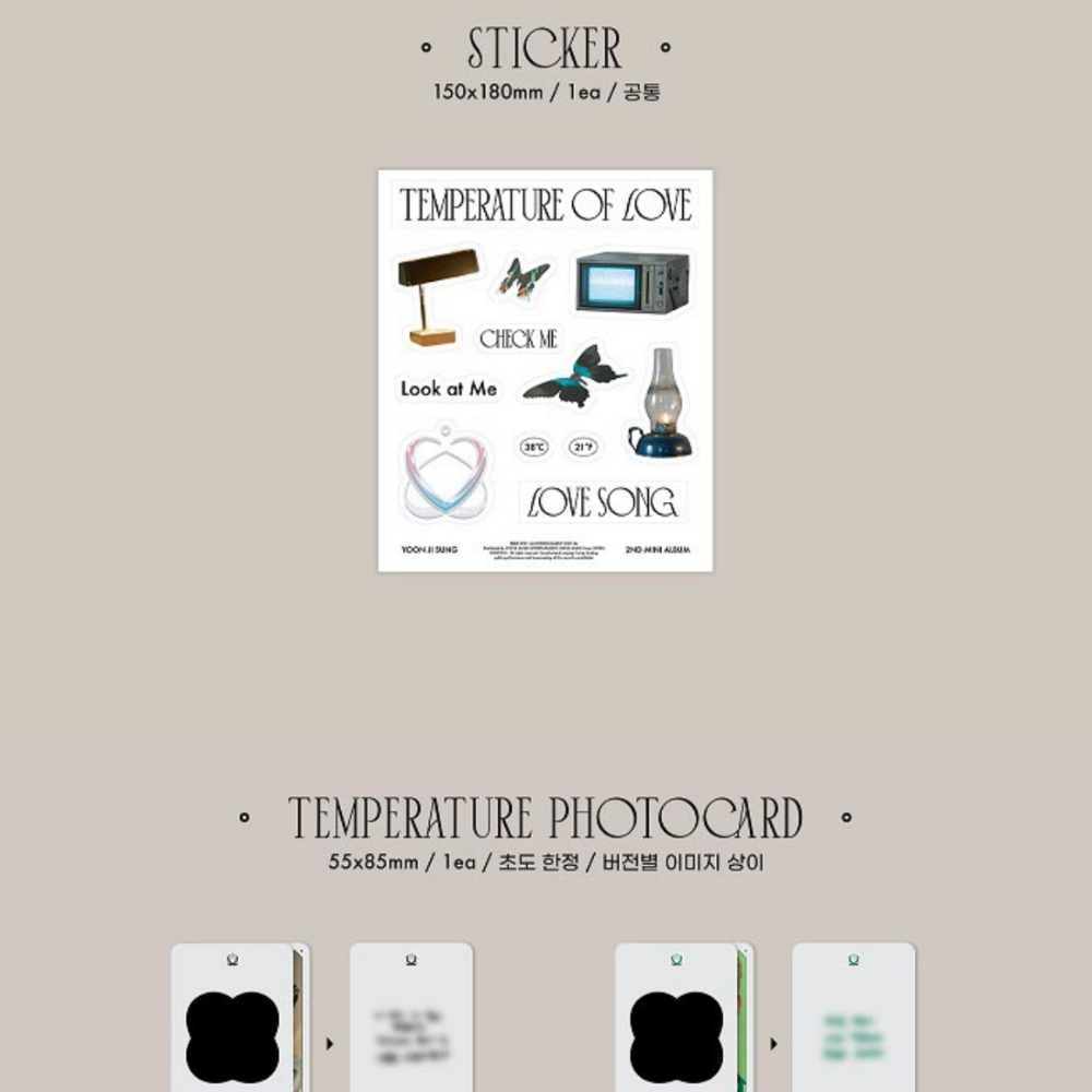 YOON JI SUNG - TEMPERATURE OF LOVE (2ND MINI ALBUM) (2 VERSIONS) - LightUpK