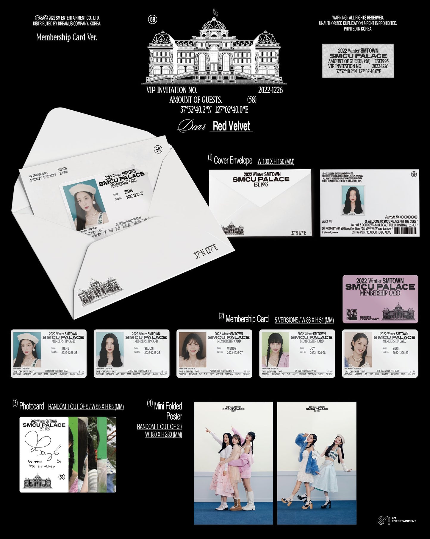 RED VELVET - 2022 WINTER SMTOWN : SMCU PALACE (GUEST. RED VELVET) (MEMBERSHIP CARD VER.) - LightUpK