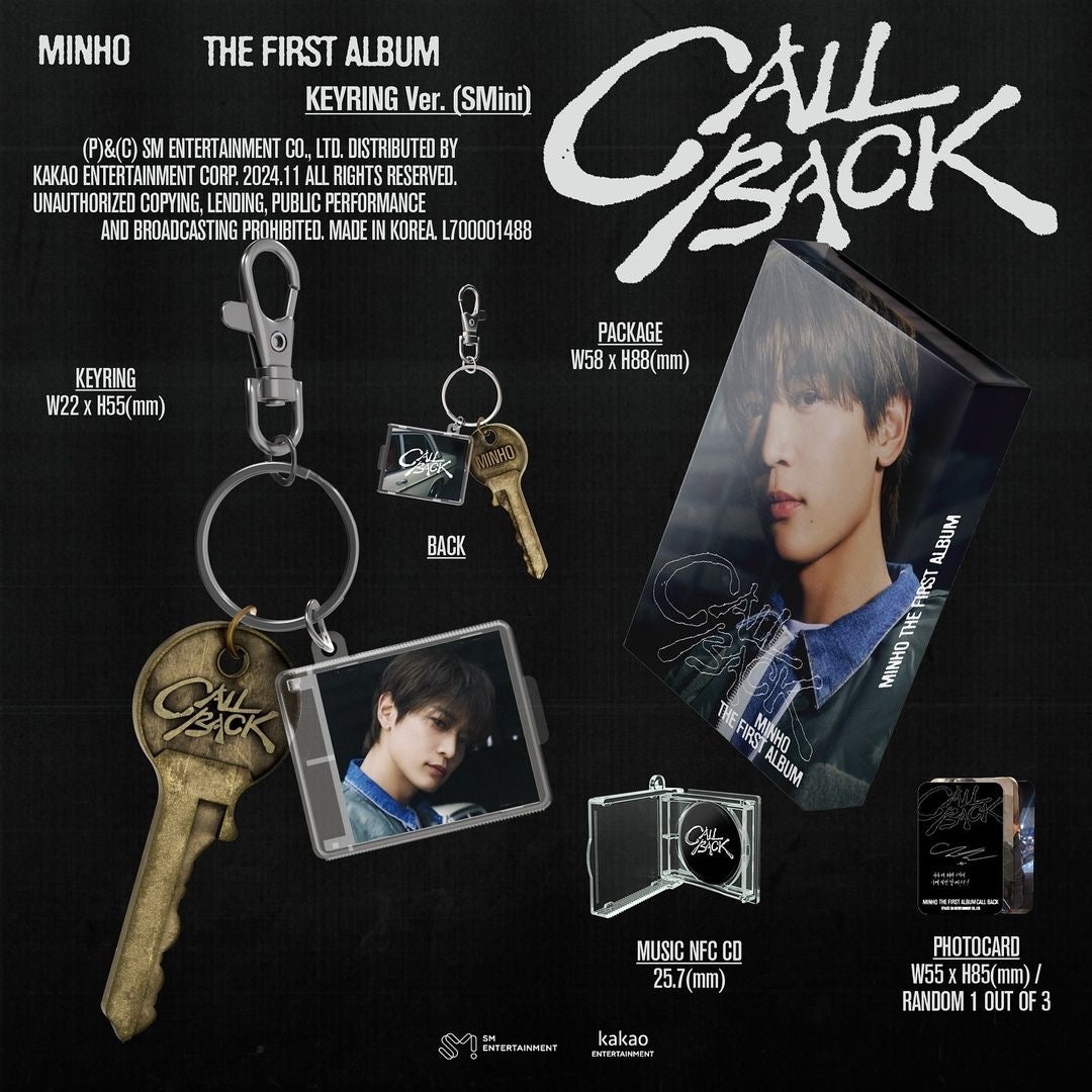MINHO - 1ST ALBUM [CALL BACK] KEYRING VER. (SMINI) - LightUpK