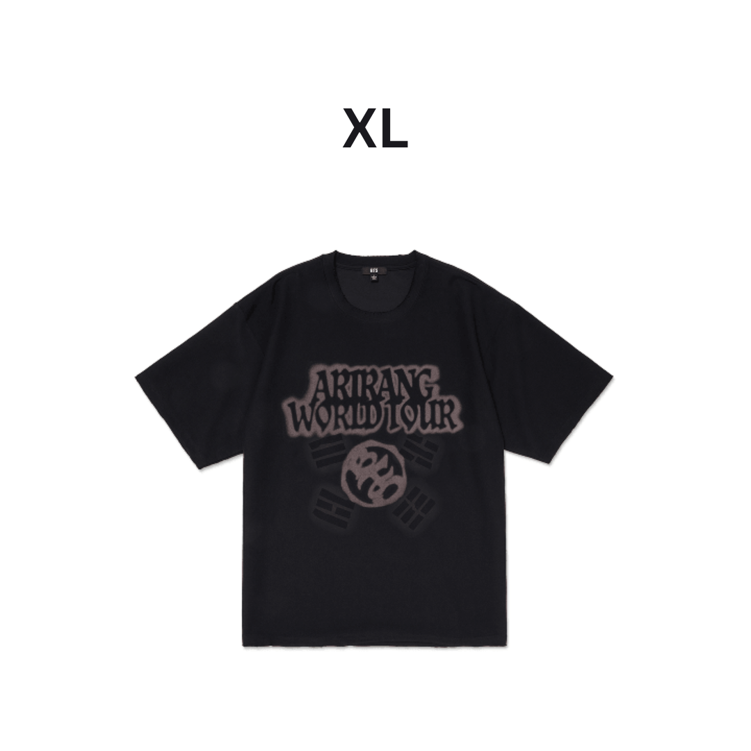 (PRE-ORDER) BTS - S/S TOUR T-SHIRT (Black) (4 SIZES) - LightUpK