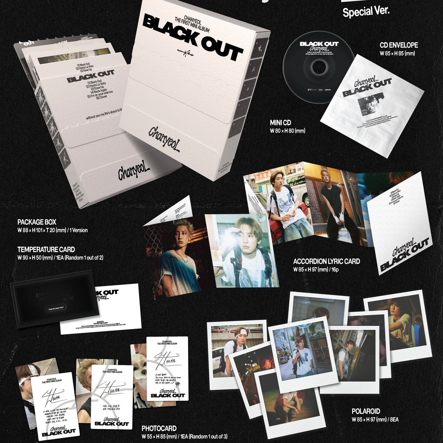 CHANYEOL - 1ST MINI ALBUM [BLACK OUT] (SPECIAL VER.)