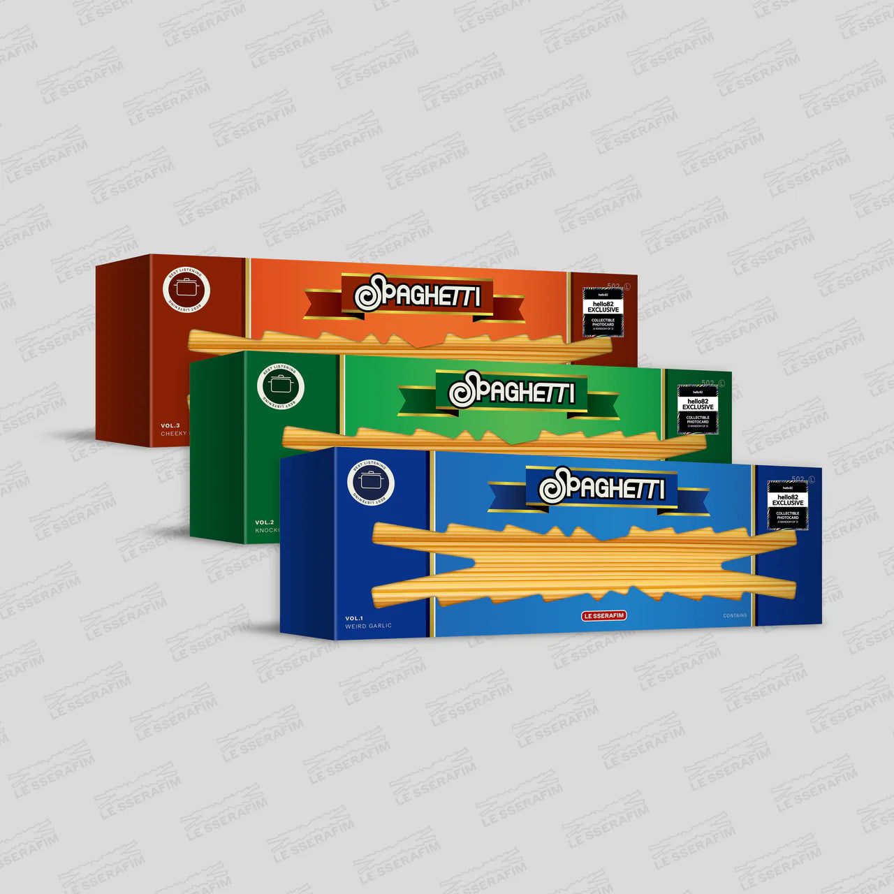 [HELLO82] [HELLO82 EXCLUSIVE] LE SSERAFIM - 'SPAGHETTI' (3 VERSIONS) - LightUpK