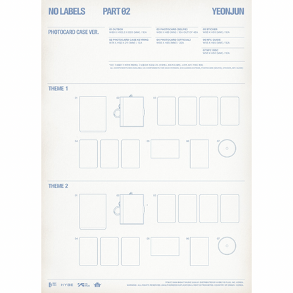 (PRE-ORDER) YEONJUN (TXT) - NO LABELS: PART 02 (PHOTOCARD CASE VER.) (2 VERSIONS) RANDOM