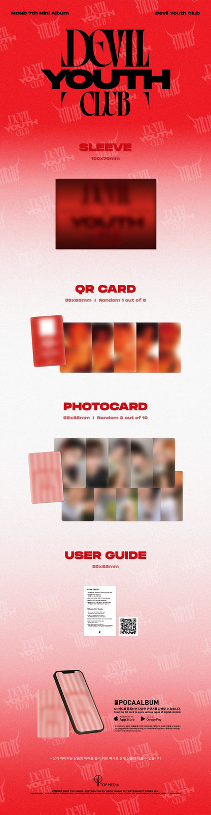 (PRE-ORDER) MCND - 7TH MINI ALBUM [DEVIL YOUTH CLUB] (POCA SLEEVE VER.)