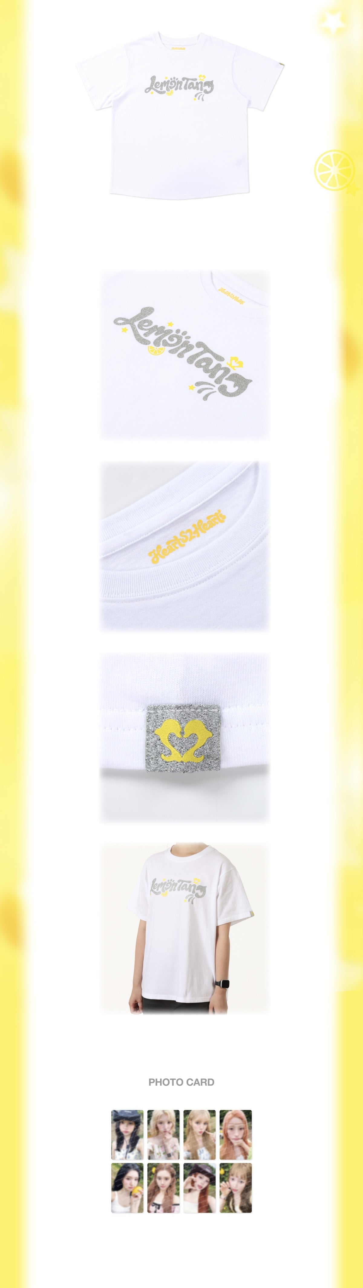 (PRE-ORDER) HEARTS2HEARTS - 04 T-SHIRT SET (A ver.) / 2026 Hearts2Hearts 2ND MINI ALBUM POP-UP [레몬탱 (LEMON TANG)] OFFICIAL MD (8 VERSIONS)