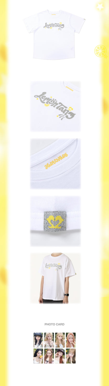 (PRE-ORDER) HEARTS2HEARTS - 04 T-SHIRT SET (A ver.) / 2026 Hearts2Hearts 2ND MINI ALBUM POP-UP [레몬탱 (LEMON TANG)] OFFICIAL MD (8 VERSIONS)