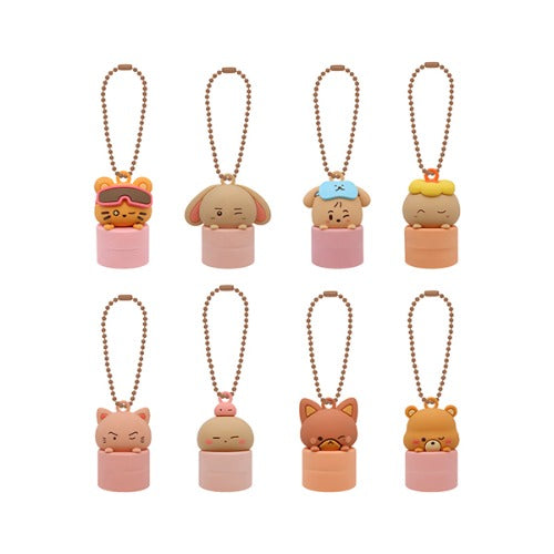 (PRE-ORDER) ATEEZ 8TH ANNIVERSARY EXHIBITION : BLUE DRIFT OFFICIAL MD - LIP CAP KEYRING (8 VERSIONS) RANDOM