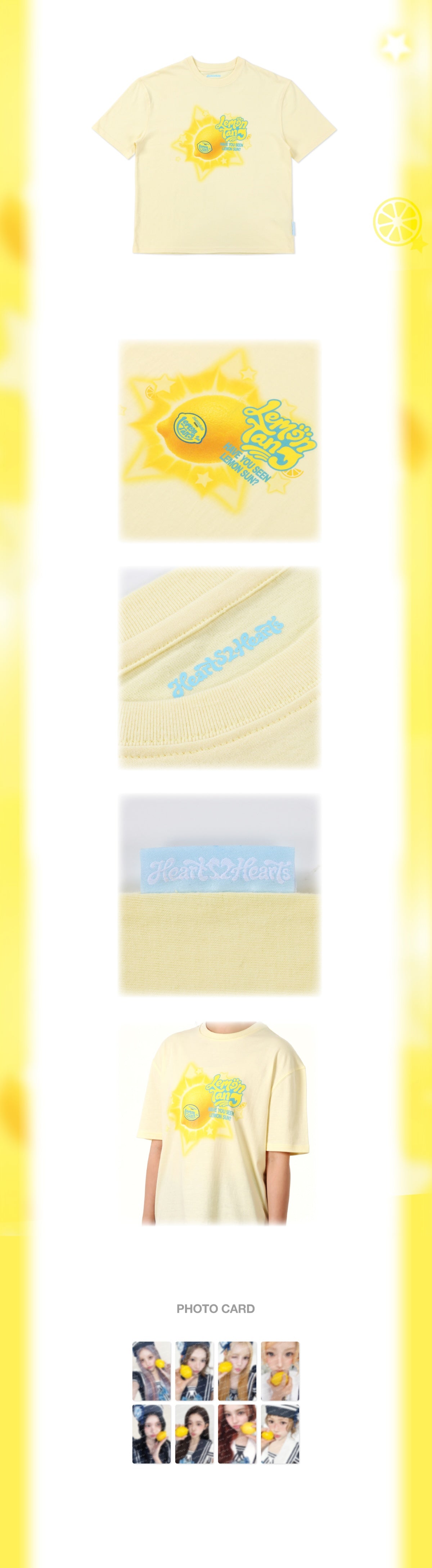 (PRE-ORDER) HEARTS2HEARTS - 05 T-SHIRT SET (B ver.) / 2026 Hearts2Hearts 2ND MINI ALBUM POP-UP [레몬탱 (LEMON TANG)] OFFICIAL MD (8 VERSIONS)