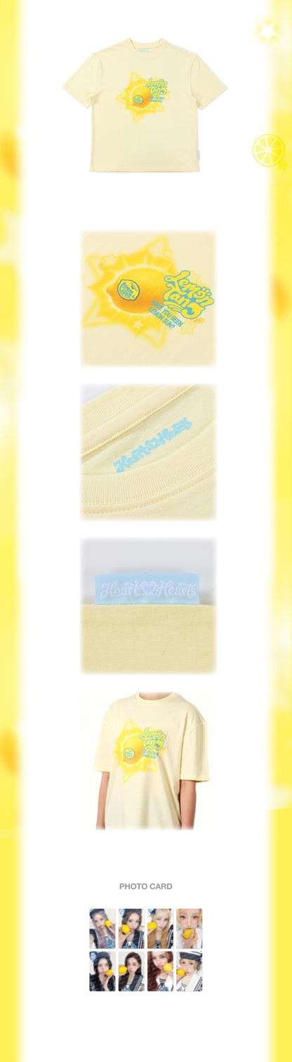 (PRE-ORDER) HEARTS2HEARTS - 05 T-SHIRT SET (B ver.) / 2026 Hearts2Hearts 2ND MINI ALBUM POP-UP [레몬탱 (LEMON TANG)] OFFICIAL MD (8 VERSIONS)