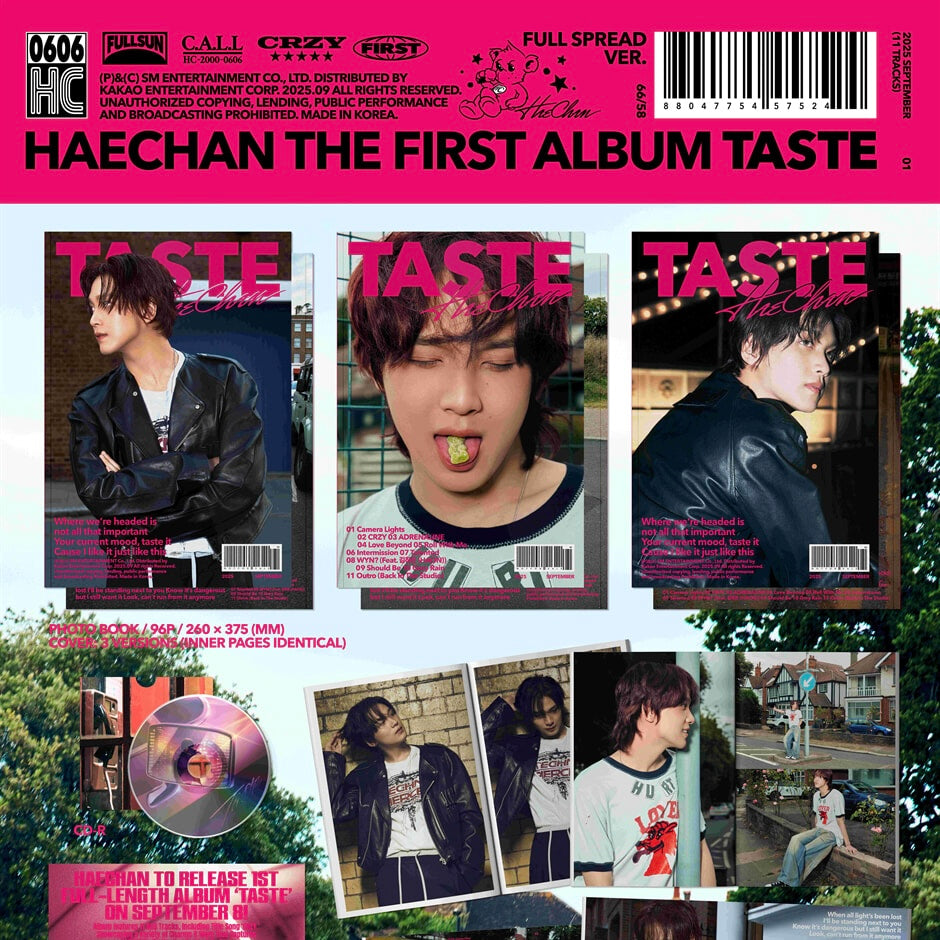 (PRE-ORDER) HAECHAN - 1ST ALBUM [TASTE] (FULL SPREAD VER.) (3 VERSIONS) RANDOM - LightUpK