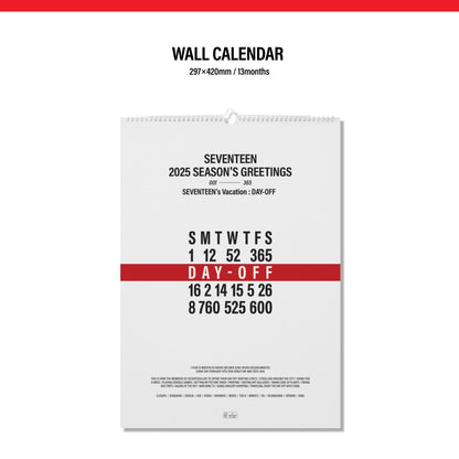 (PRE-ORDER) SEVENTEEN - 2025 WALL CALENDAR